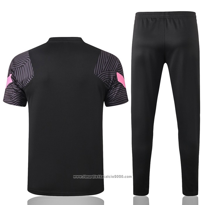 Tuta da Track FC Barcellona Manica Corta 2020 2021 Nero